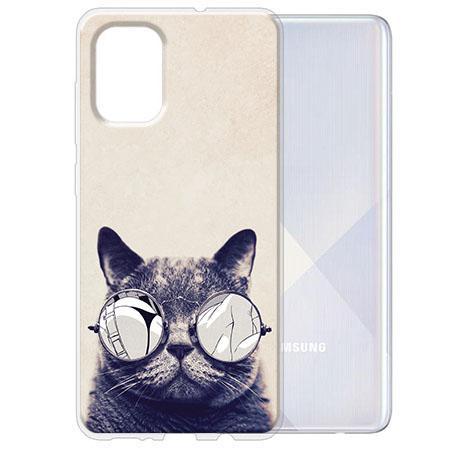 Etui na Samsung Galaxy A51 - Kot w okularach