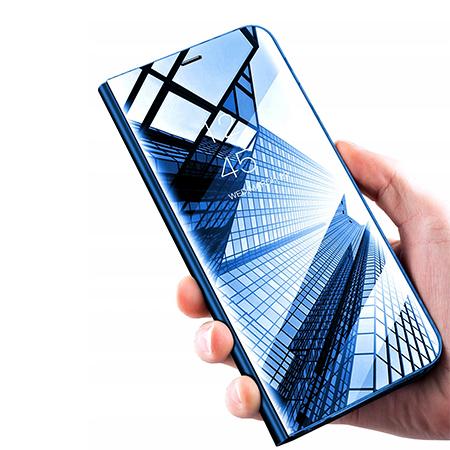 Etui na Samsung Galaxy A41 Flip Clear View z klapką - Niebieski.