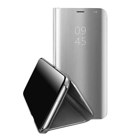 Etui na Galaxy S6 Edge Flip Clear View z klapką - srebrny.