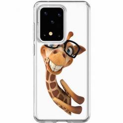 Etui na Samsung Galaxy S20 Ultra - Wesoła żyrafa w okularach.