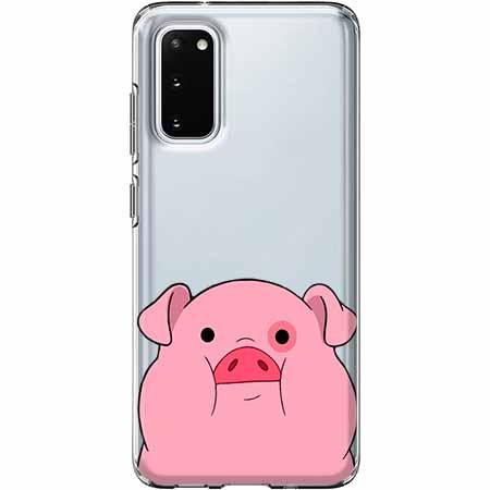 Etui na Samsung Galaxy S20 Plus - Słodka różowa świnka.