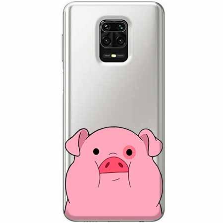 Etui na Xiaomi Redmi Note 9s - Słodka różowa świnka.