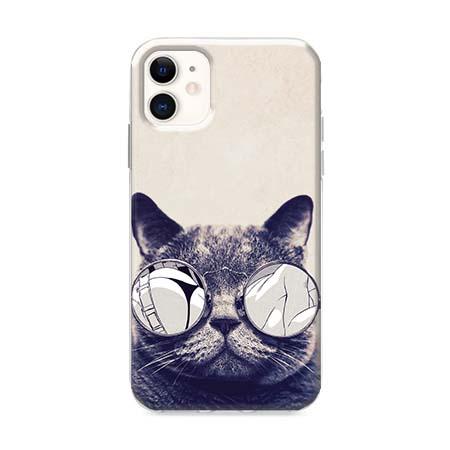 Etui na iPhone 12 Mini - Kot w okularach