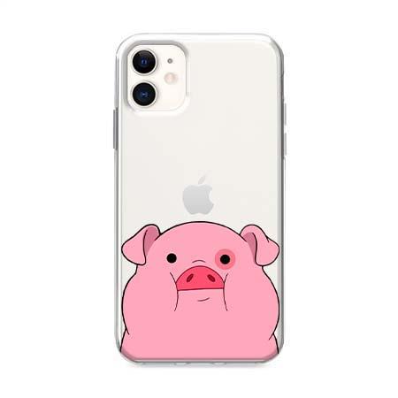 Etui na iPhone 12 Mini - Słodka różowa świnka.
