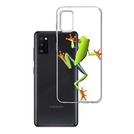 Etui na Samsung Galaxy A41 - Zielona żabka.