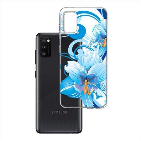 Etui na Samsung Galaxy A41 - Niebieski kwiat północy.