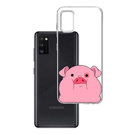 Etui na Samsung Galaxy A41 - Słodka różowa świnka.