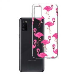 Etui na Samsung Galaxy A41 - Różowe flamingi.