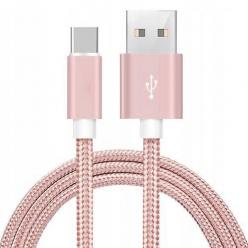 Promocja - Kabel USB Typ-C do szybkiego ładowania QUICK CHARGE 3.0 ładowarka - Różowy