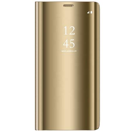 Etui na Samsung Galaxy M51 Flip Clear View z klapką - Złoty.