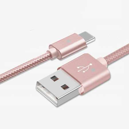 Kabel USB Typ-C do szybkiego ładowania QUICK CHARGE 3.0 - Różowy.
