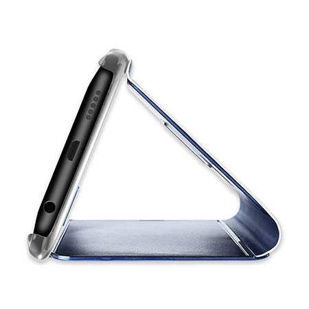 Etui na Galaxy S7 Edge Flip Clear View z klapką - granatowy.