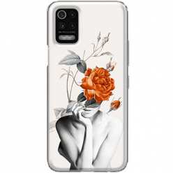 Etui na telefon LG K52 Abstrakcyjna Kobieta z różami 