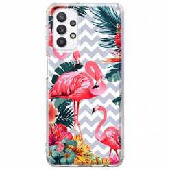 Etui na Samsung Galaxy A32 4G Różowe flamingi
