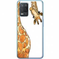 Etui na telefon Realme 8 5G Ciekawska żyrafa