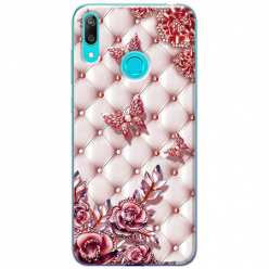Etui na telefon Huawei Y6s Motyle z różami Glamour