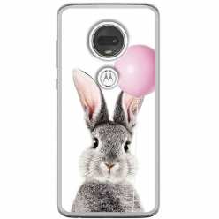 Etui na Motorola Moto G7 Play Wesoły królik z balonikiem