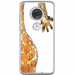 Etui na Motorola Moto G7 Play Ciekawska żyrafa