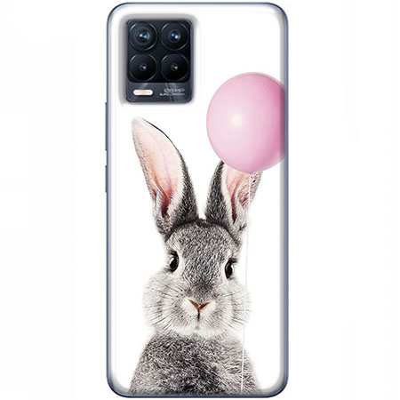 Etui na telefon Realme 8 Wesoły królik z balonikiem