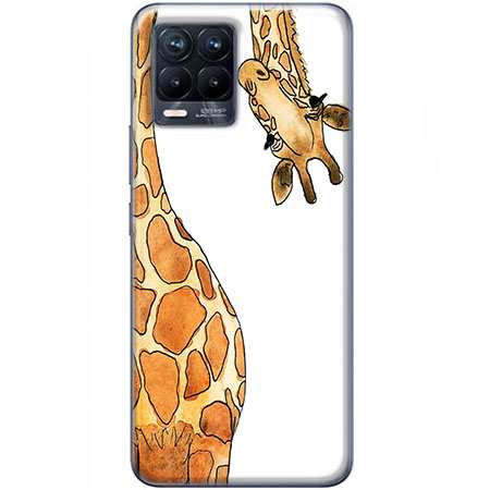 Etui na telefon Realme 8 Ciekawska żyrafa