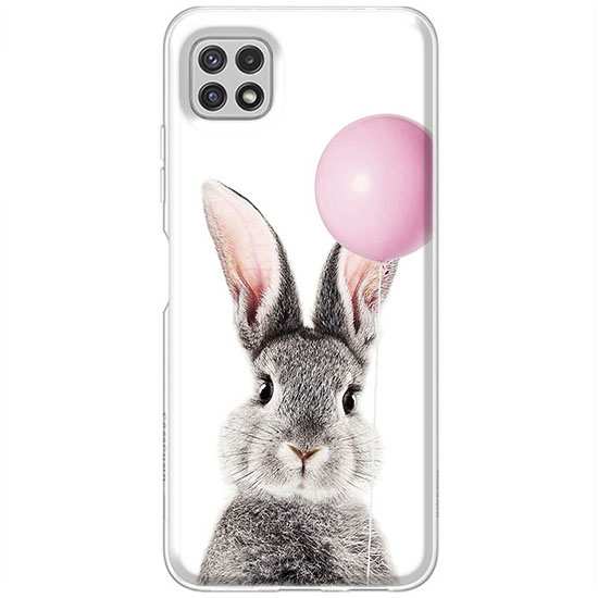 Etui na Samsung Galaxy A22 5G Wesoły królik z balonikiem