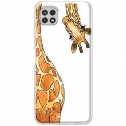 Etui na Samsung Galaxy A22 5G Ciekawska żyrafa