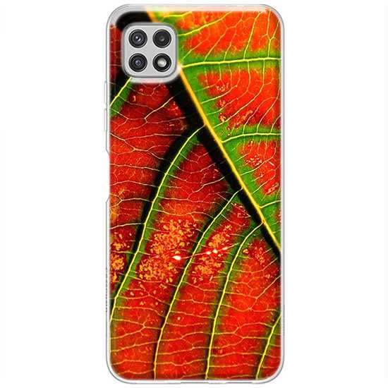 Etui na Samsung Galaxy A22 5G Czerwony liść jesienny