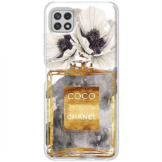 Etui na Samsung Galaxy A22 5G Butelka perfum Coco
