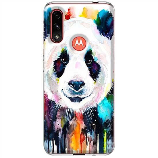 Etui na Motorola Moto E7 Power Panda watercolor