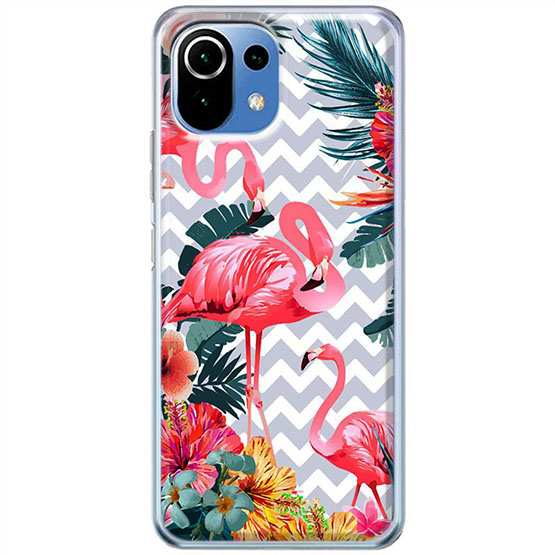 Etui na Xiaomi Mi 11 lite 5G Różowe flamingi