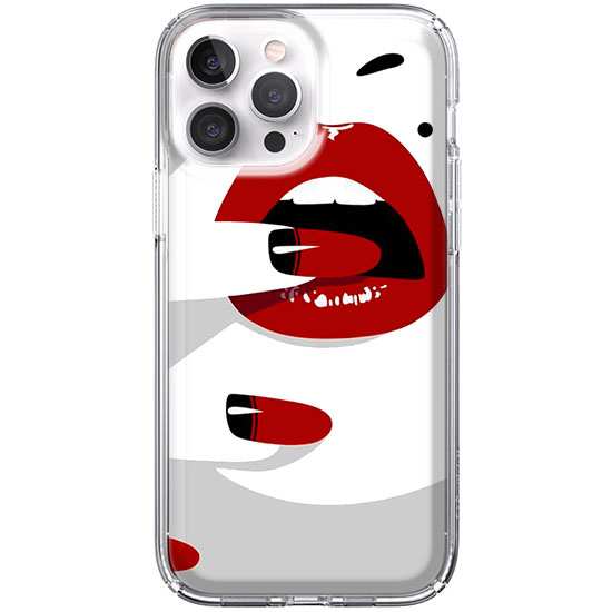 Etui iPhone 13 Pro - Namiętne czerwone usta
