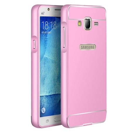 Galaxy J5 etui aluminium bumper case różowy