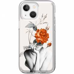 Etui na telefon iPhone 13 Mini Abstrakcyjna Kobieta z różami 
