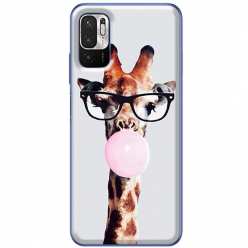 Etui na Xiaomi Redmi Note 10 5G Żyrafa w okularach z gumą