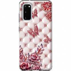 Etui na Samsung Galaxy S20 FE 5G Motyle z różami Glamour