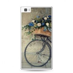 Huawei P8 Lite etui rower z kwiatami