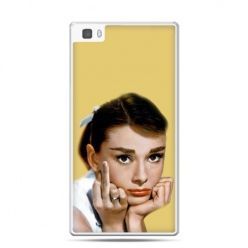 Huawei P8 Lite etui Audrey Hepburn Fuck You