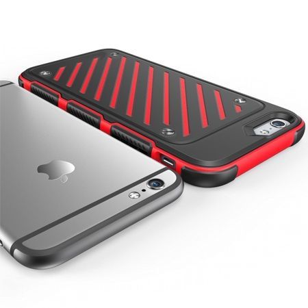 Pancerne etui Shockproof na iPhone 8 - Czerwony.