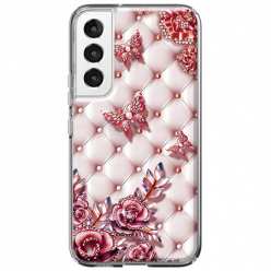 Etui na Samsung Galaxy S22 5G - Motyle z różami Glamour