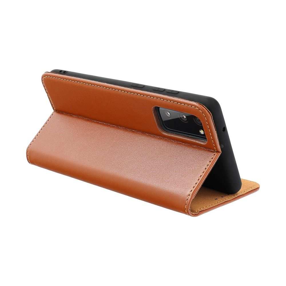 IPHONE SE 2020 Skórzany wallet book case – brązowy