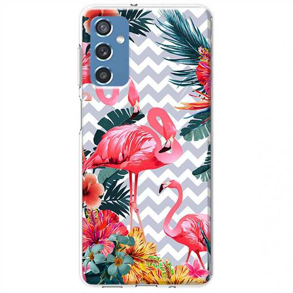 Etui na Samsung Galaxy M52 5G - Różowe flamingi