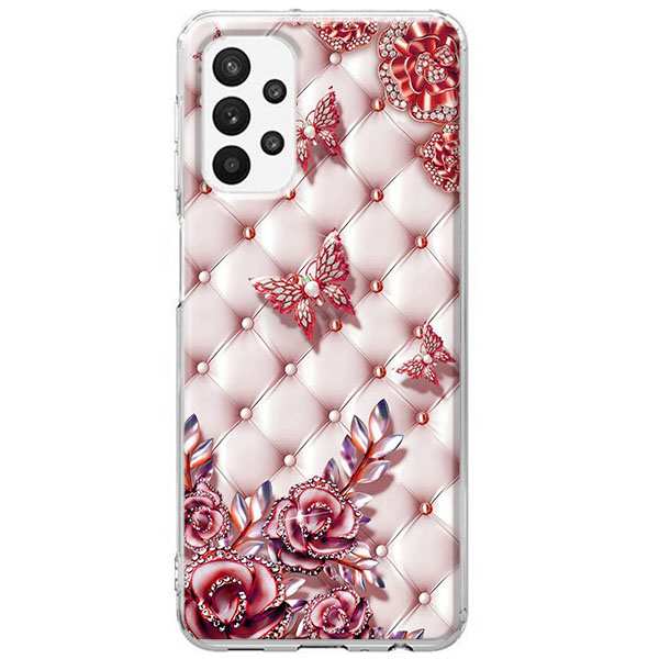 Etui na Samsung Galaxy A33 5G - Motyle z różami Glamour