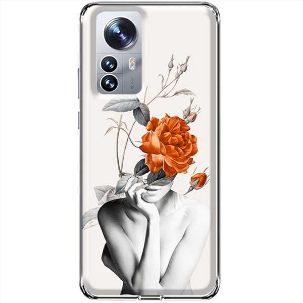 Etui na Xiaomi 12 Pro 5G - Abstrakcyjna Kobieta z różami 