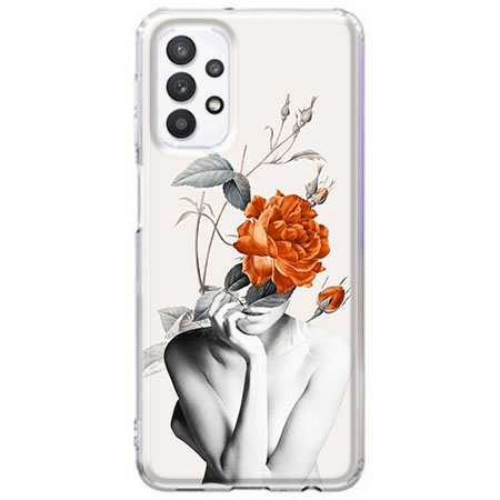 Etui na Samsung Galaxy A23 5G - Abstrakcyjna Kobieta z różami 