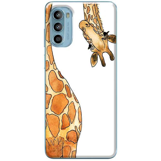 Etui na Motorola Moto G52 / G82 - Ciekawska żyrafa