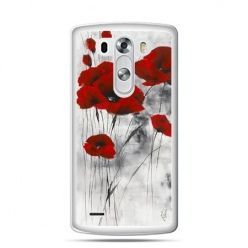 LG G4 etui na telefon czerwone maki