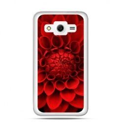 Etui na Galaxy Core 2 Czerwona Dalia , kwiat.