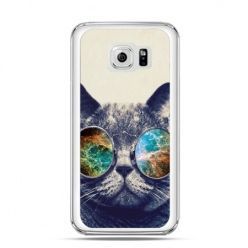Etui na Galaxy S6 Kot w tęczowych okularach