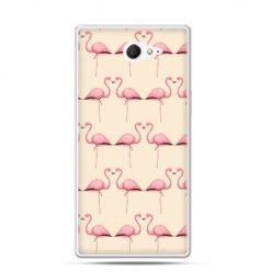 Sony Xperia M2 etui flamingi