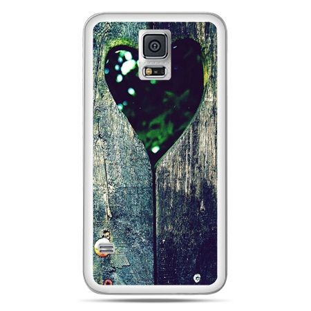 Galaxy S5 Neo etui drewniane serce